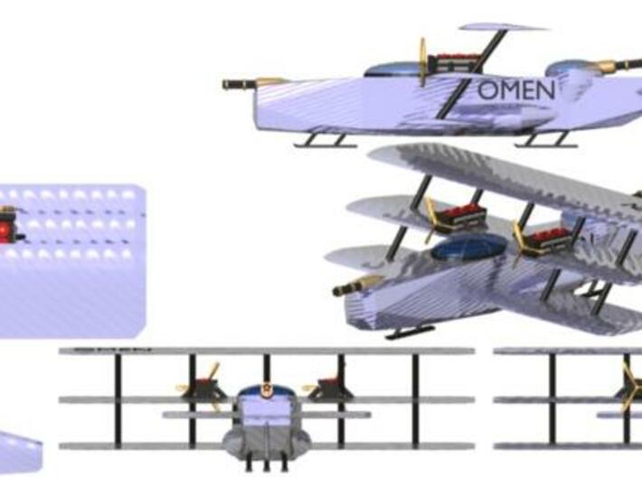 Omen Light Fighter 1:600 x16 3d printed Render