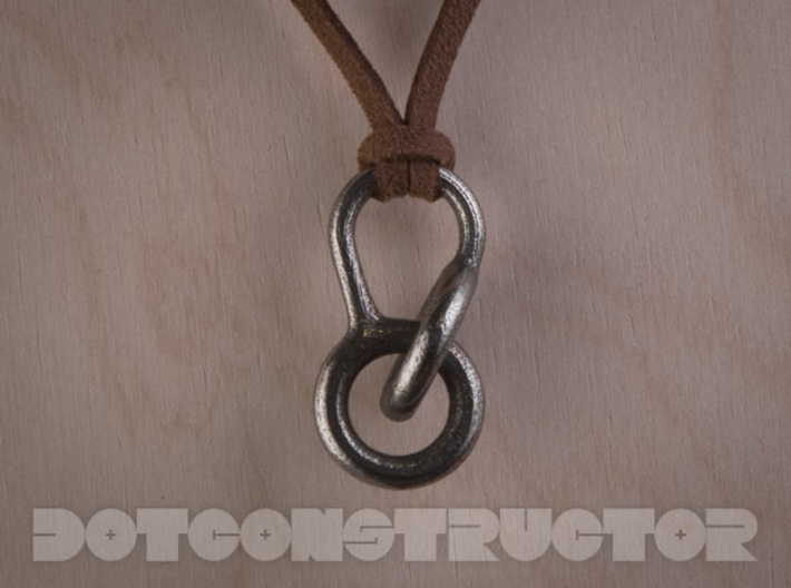 Interlocking Hoops Keychain 3d printed Pendant Mode