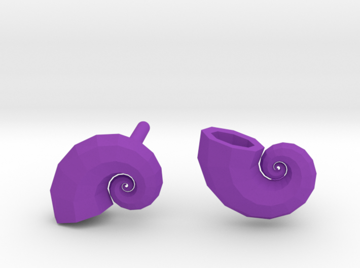 Doll earrings Seashell 1:6 3d printed