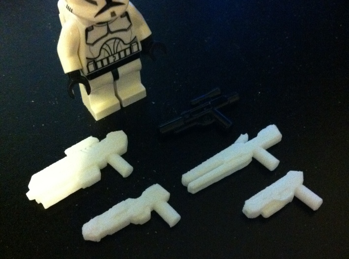 Custom weapon system pack for Lego minifigs 3d printed Custom weapon system pack for Lego minifigs printed in WSF