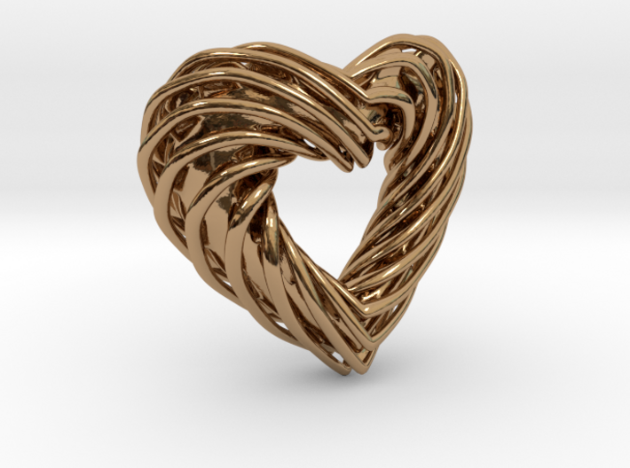 Pendant_SPH Curve Heart 3d printed