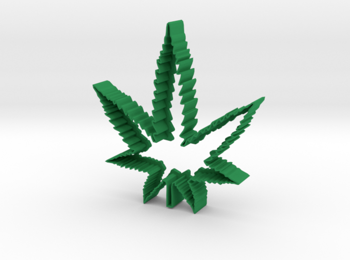 Weed Leaf Cookie Cutter 3d printed