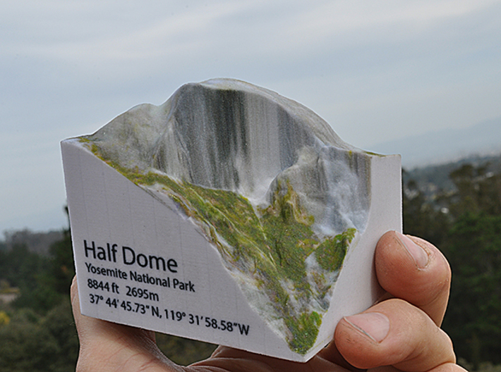 Full Color Half Dome Model 3d printed Hald Dome in the palm of your hand