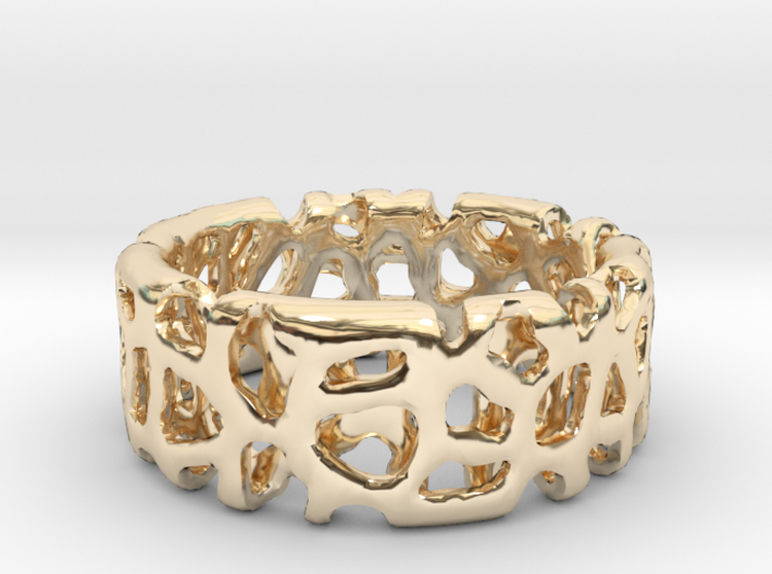 Voronoi Ultimate Man Ring 3d printed