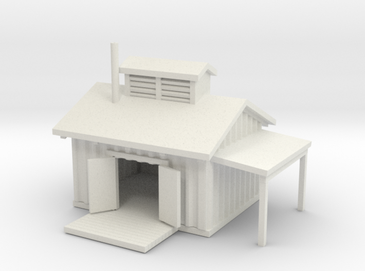 Railroad Shed 3d printed Railroad work shed Z scale