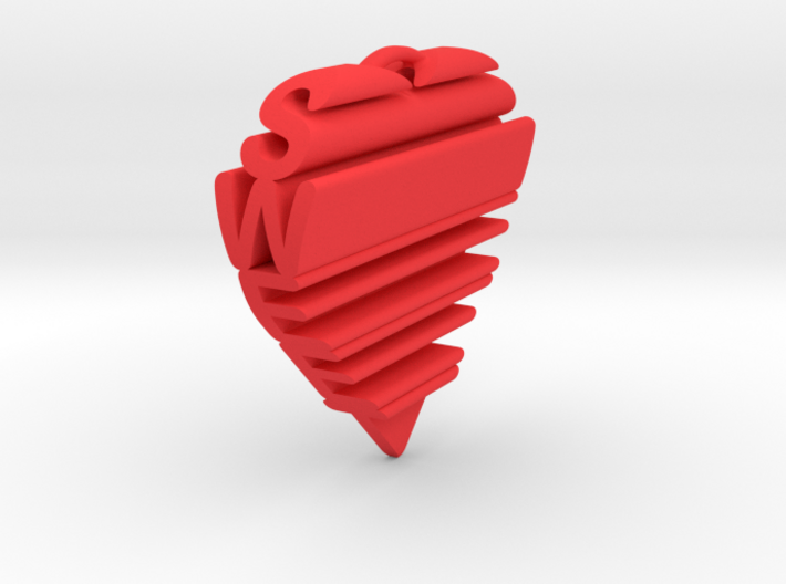 Sweet Heart Pendant 3d printed