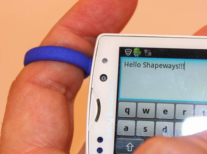 MOBILE PHONE TEXTING SECURITY RING 3d printed Mobile phone texting security ring, how to usit.