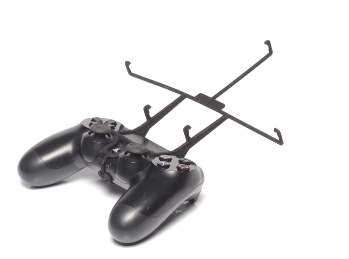 Controller mount for PS4 & Samsung Galaxy Tab 4 7. 3d printed Without phone - A Nexus 7 and a black PS4 controller