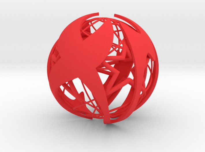 Xmas-IV Big - Christmas ball 3d printed