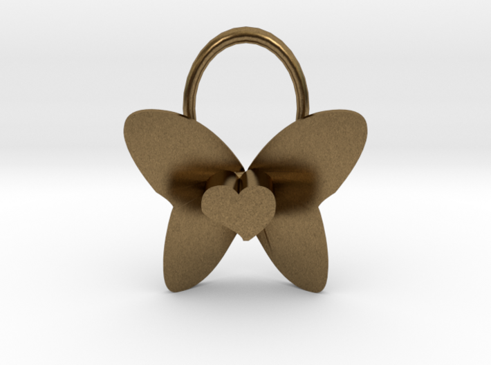 Cute Heart Butterfly Pendant 3d printed