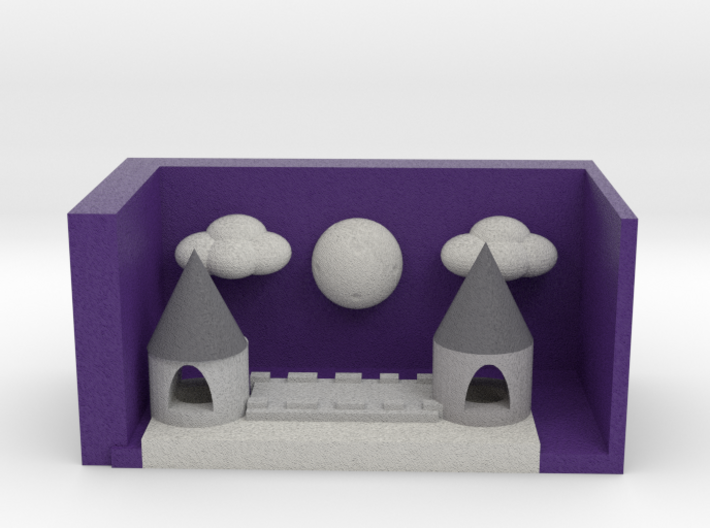 Castle Skyline At Night Version 2 3d printed