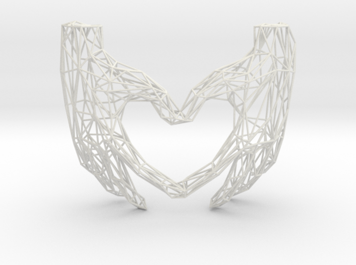 Heart Hands Wired 3d printed