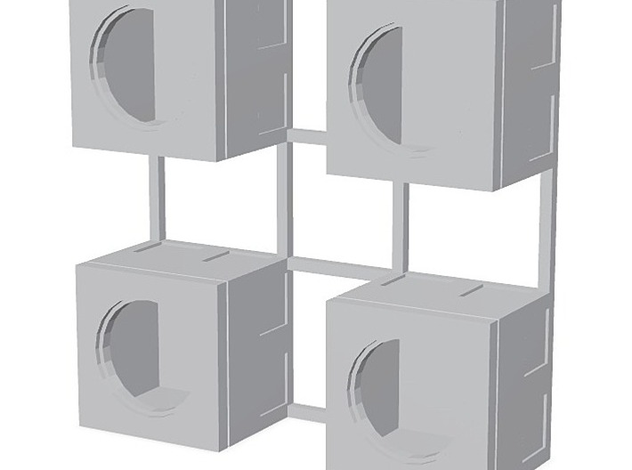 HO-Scale Concrete Electrical Box (4 Pack) 3d printed