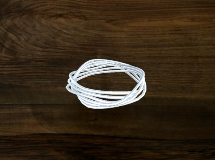 Turk's Head Knot Ring 2 Part X 3 Bight - Size 10.2 3d printed