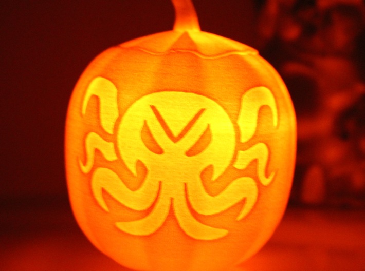 Cthulhu Jack-O-Lantern 3d printed Glowing