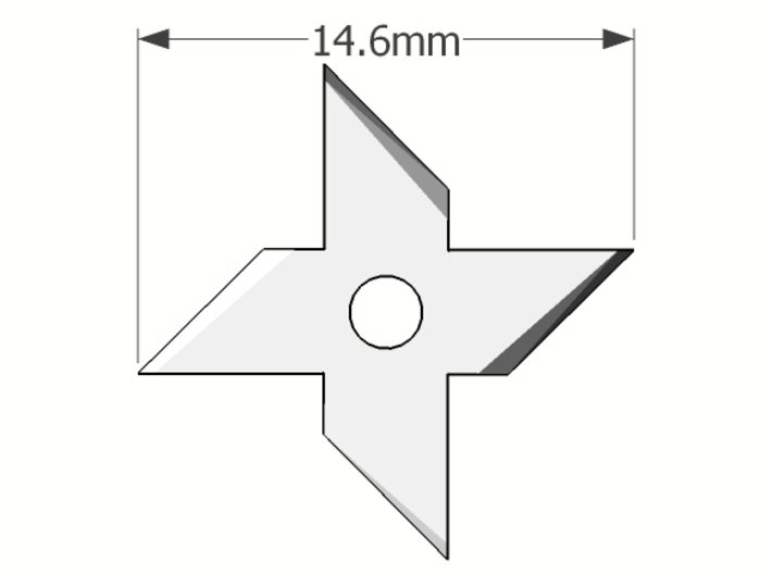 1/6 scale 4 point throwing star x16 pieces 3d printed Add a caption...