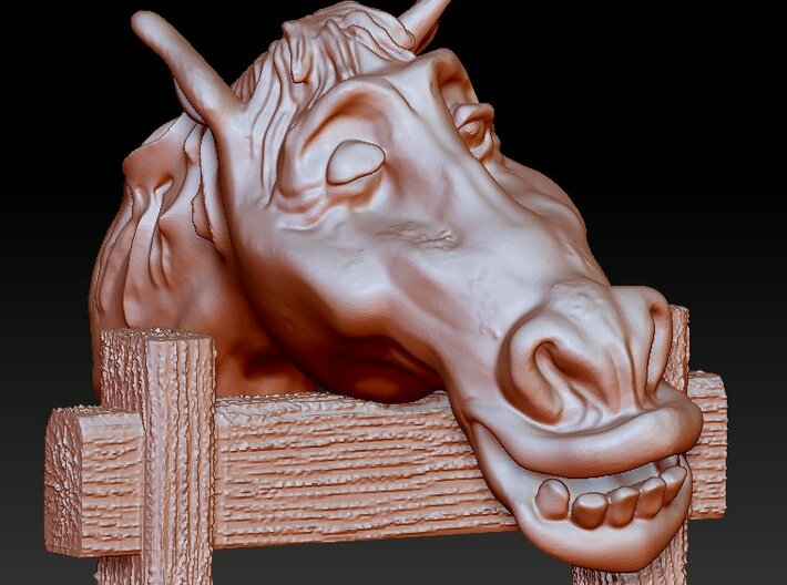 Winking Horse 3d printed
