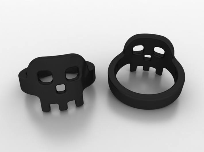 Skully Ring 3d printed