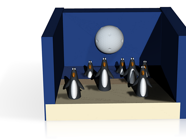 The Penguins Come Home At Night 3d printed
