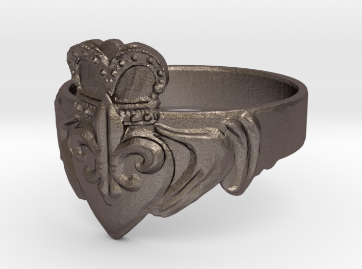 NOLA Claddagh, Ring Size 13 3d printed