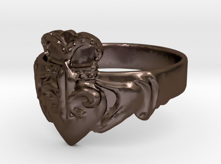 NOLA Claddagh, Ring Size 11 3d printed