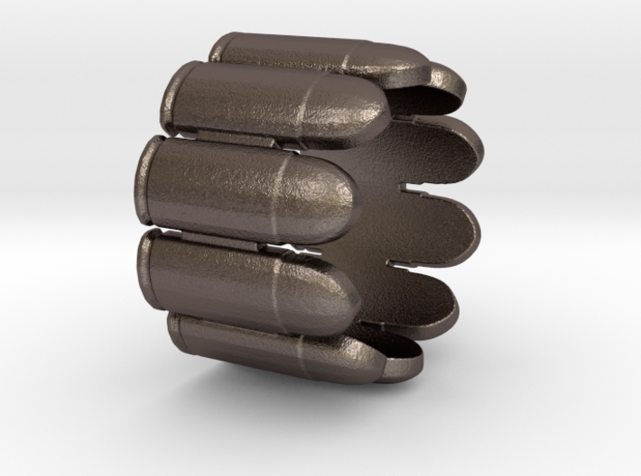 Pistol Bullets, 10, Thick, Ring Size 6 3d printed