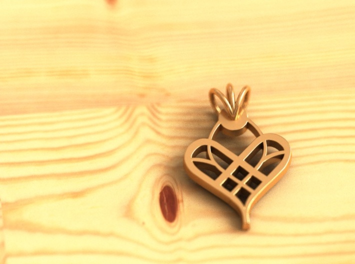 Bronze heart 3d printed