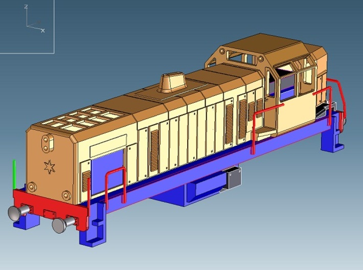 N NS 2900 diesellocomotief 3d printed Let op!: render van de Staatsmijnen uitvoering