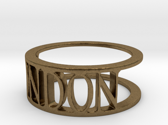 Typo LONDON Ring (Size 8) 3d printed