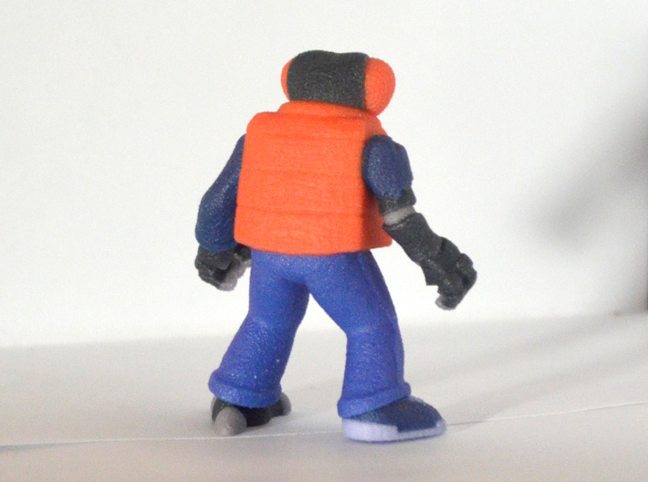 Muty McFly Parody Figure (Colored Sandstone) 3d printed 