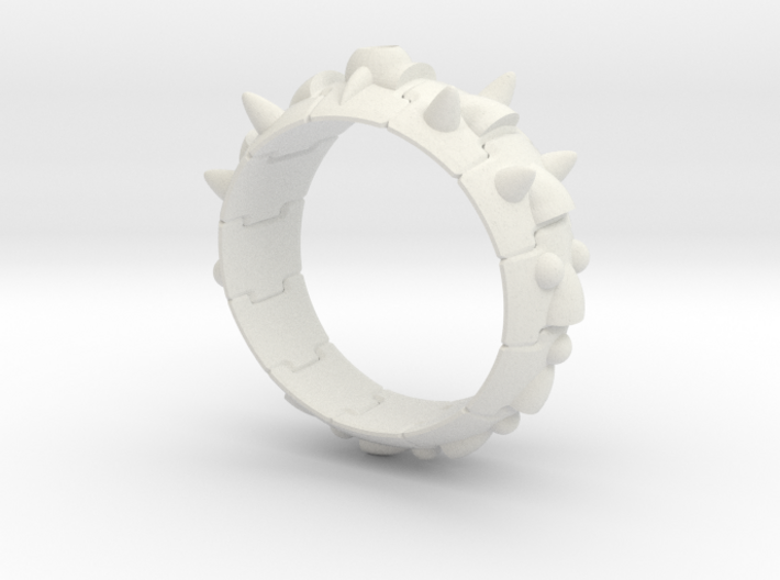 Armor Ring 01 (with stone hole) US 7.5 3d printed