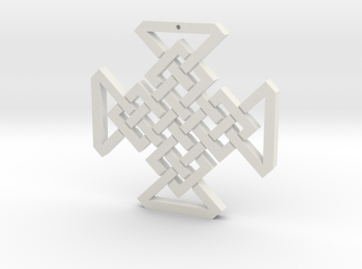 Gothic Woven Cross 3d printed