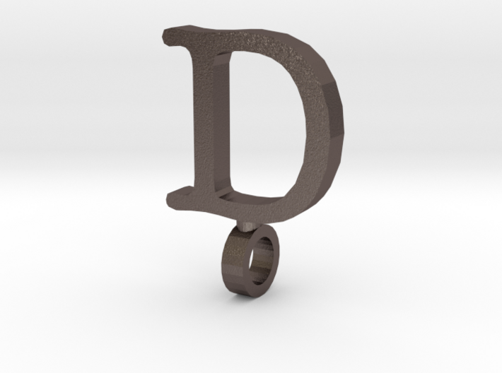 D Letter Pendant 3d printed 