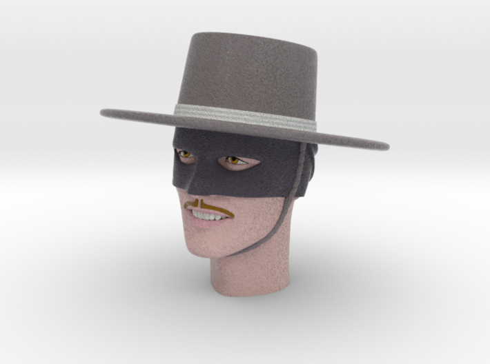 1:6 Scale Zorro Head 3d printed 