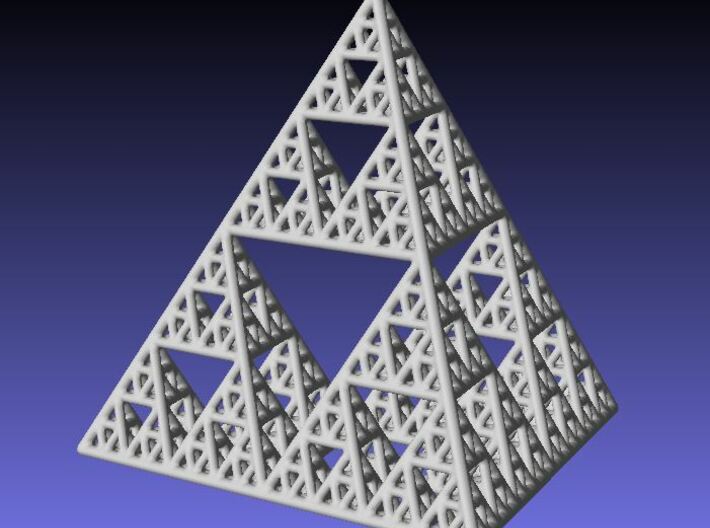 Sierpinski Tetrahedron level 4 3d printed