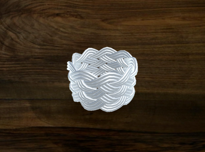 Turk's Head Knot Ring 6 Part X 9 Bight - Size 7 3d printed