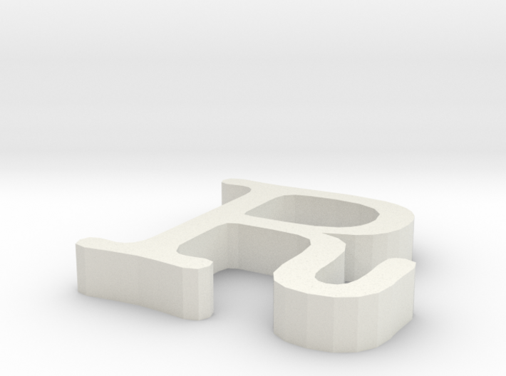 R Letter 3d printed