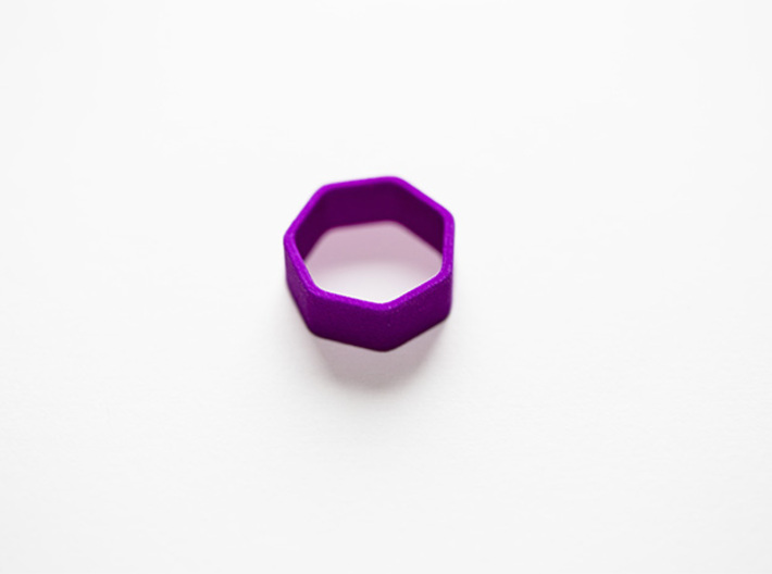Poly7 Ring 3d printed Poly7 Ring in Purple Strong & Flexible
