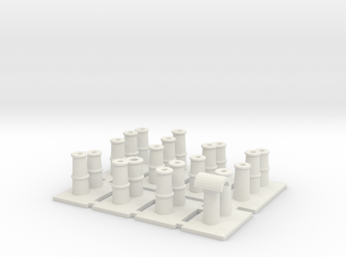 T008 Chimney Pots - 4mm Scale 3d printed