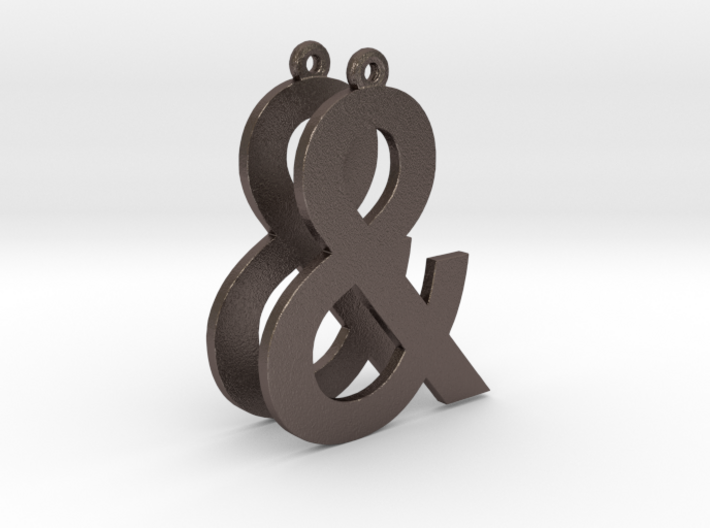 Ampersand earrings 3d printed 