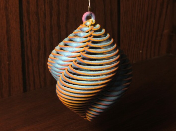 Mathematical Mollusca - Spiraling Blue 3d printed 