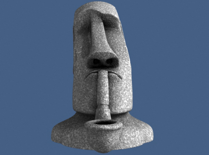 Moai Pipe Head Statue 3d printed 