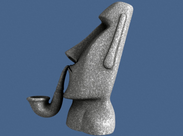 Moai Pipe Head Statue 3d printed 