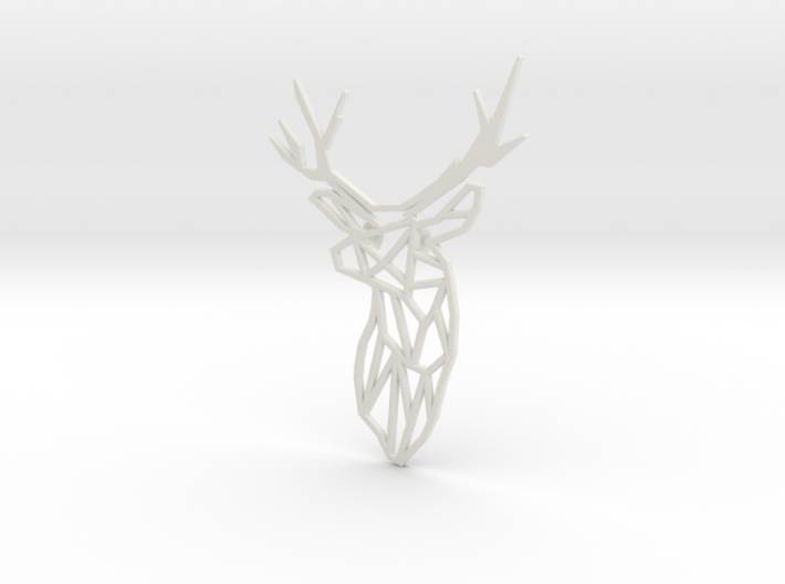 Stag Trophy Head Pendant Broach 3d printed