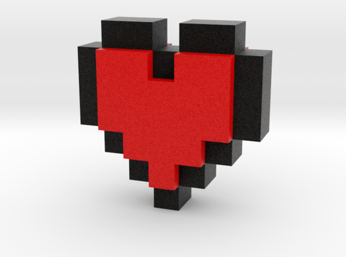 bitc Pixel Heart 3d printed