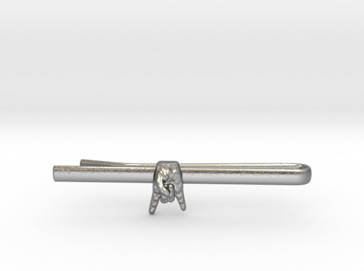 Horns Up Tie Clip 3d printed