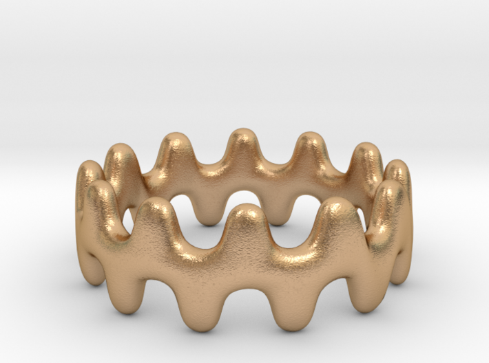 Artistic Wave Ring 3d printed
