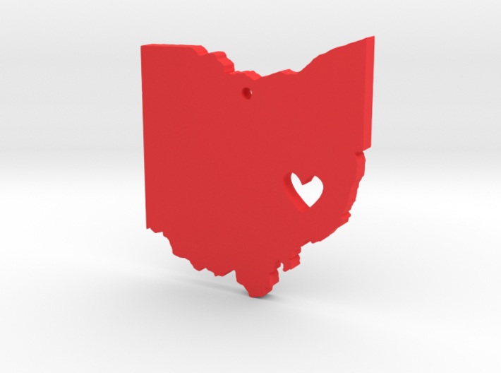 I love Ohio Necklace 3d printed
