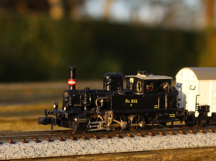 DSB F class N scale (with no tender extension) 3d printed 