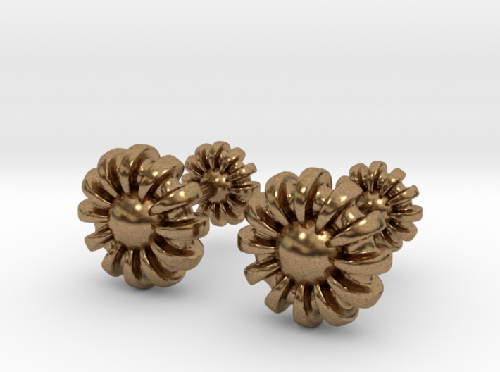 Cufflinks - Flowers 3d printed